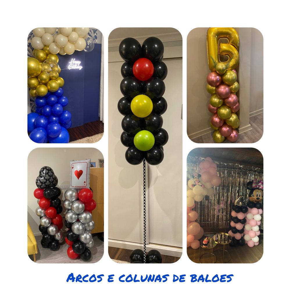 Baloes em arco ou coluna