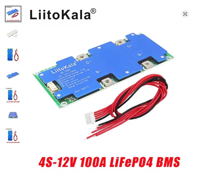 BMS. LiitoKala 4S 12V 100A LiFePo4