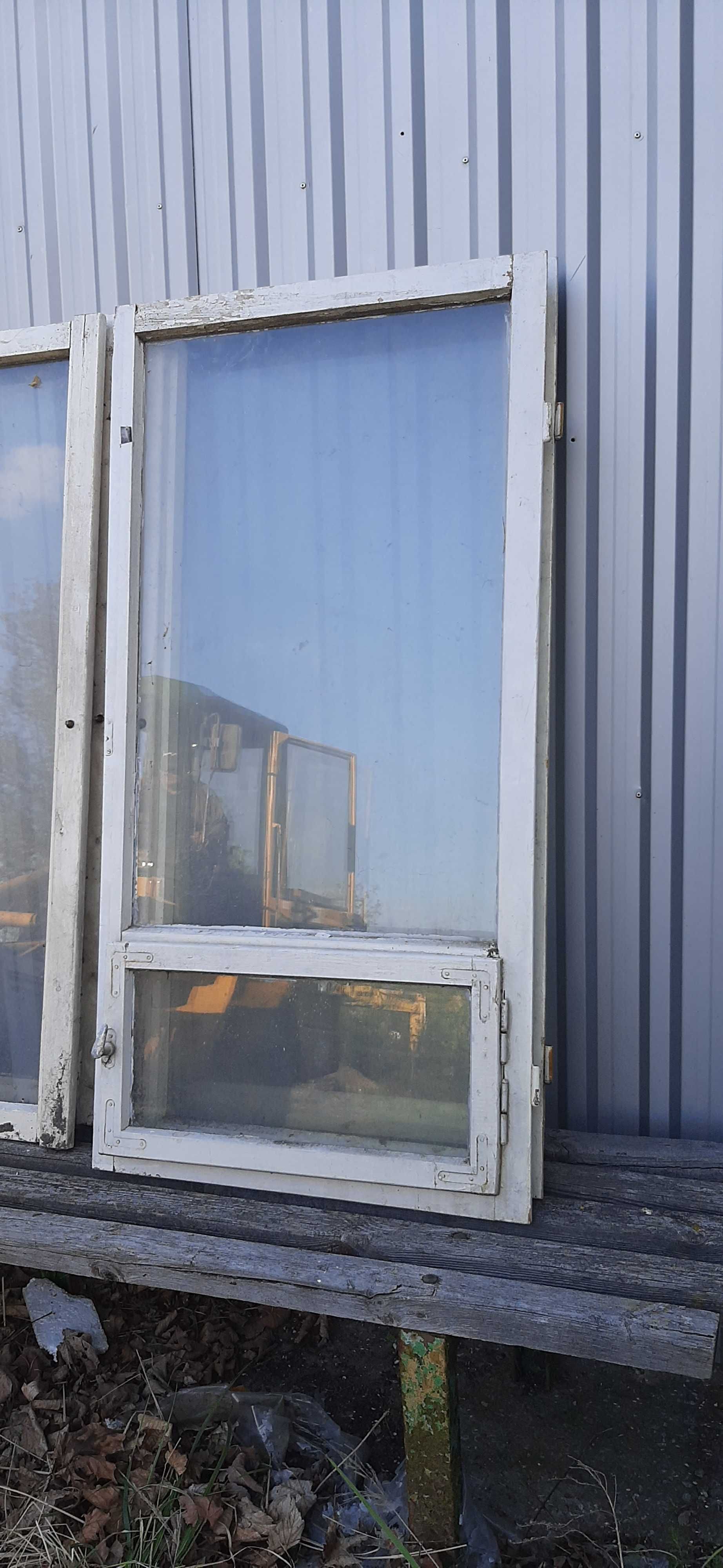 Okno drewniane okna z demontażu szklarnia przeszklenie szyby 16 sztuk