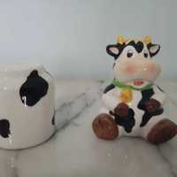 Saleiro e Pimenteiro Vintage em forma de vaca marca Bacova