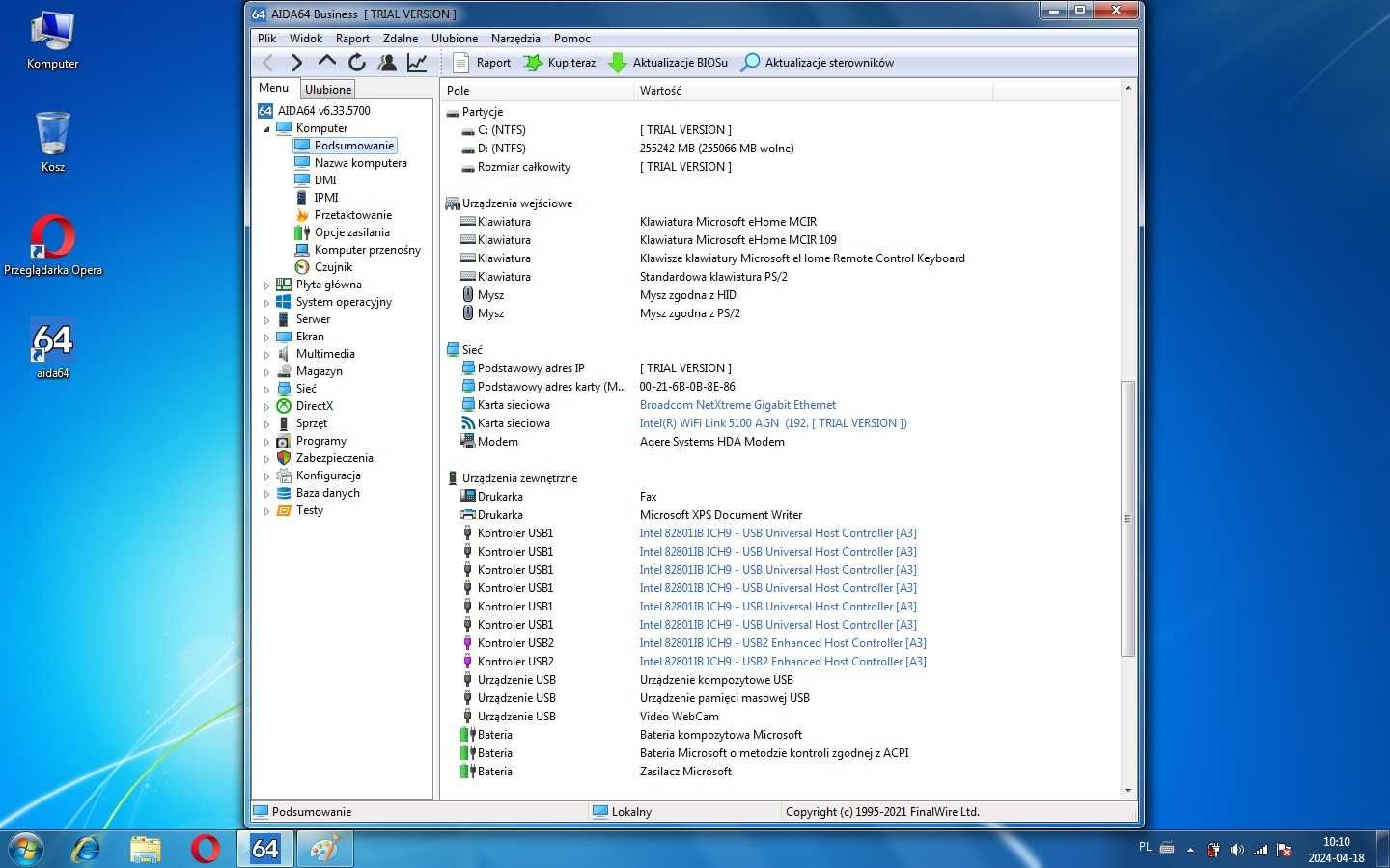 Acer Aspire 7730G 2x2gb,4gb,Hdd320gb win7