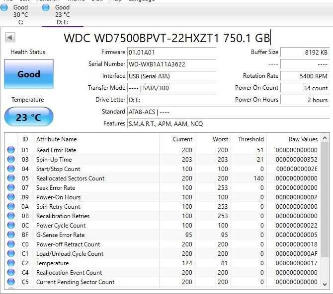 Жорсткий диск – Western Digital 750GB HDD "(WD7500BPVT)" 5400RPM/8MB!