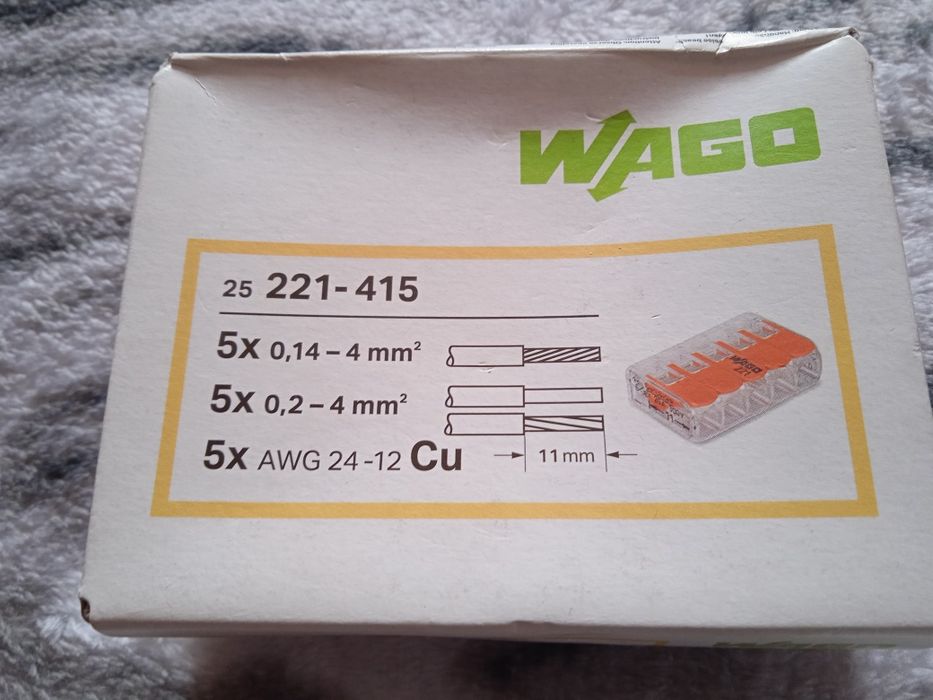 Złączka, szybkozłączka Wago