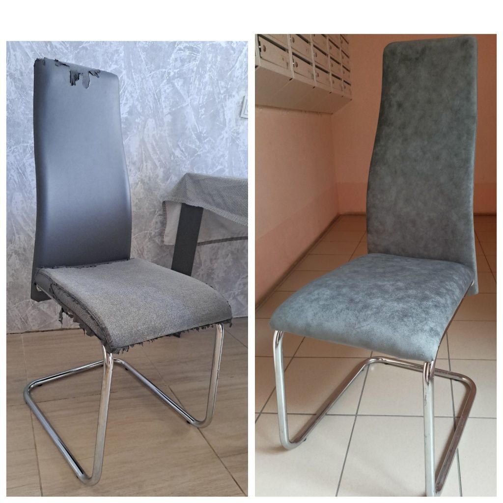 Перетяжка,замена ткани на стульях реставрация мебели
