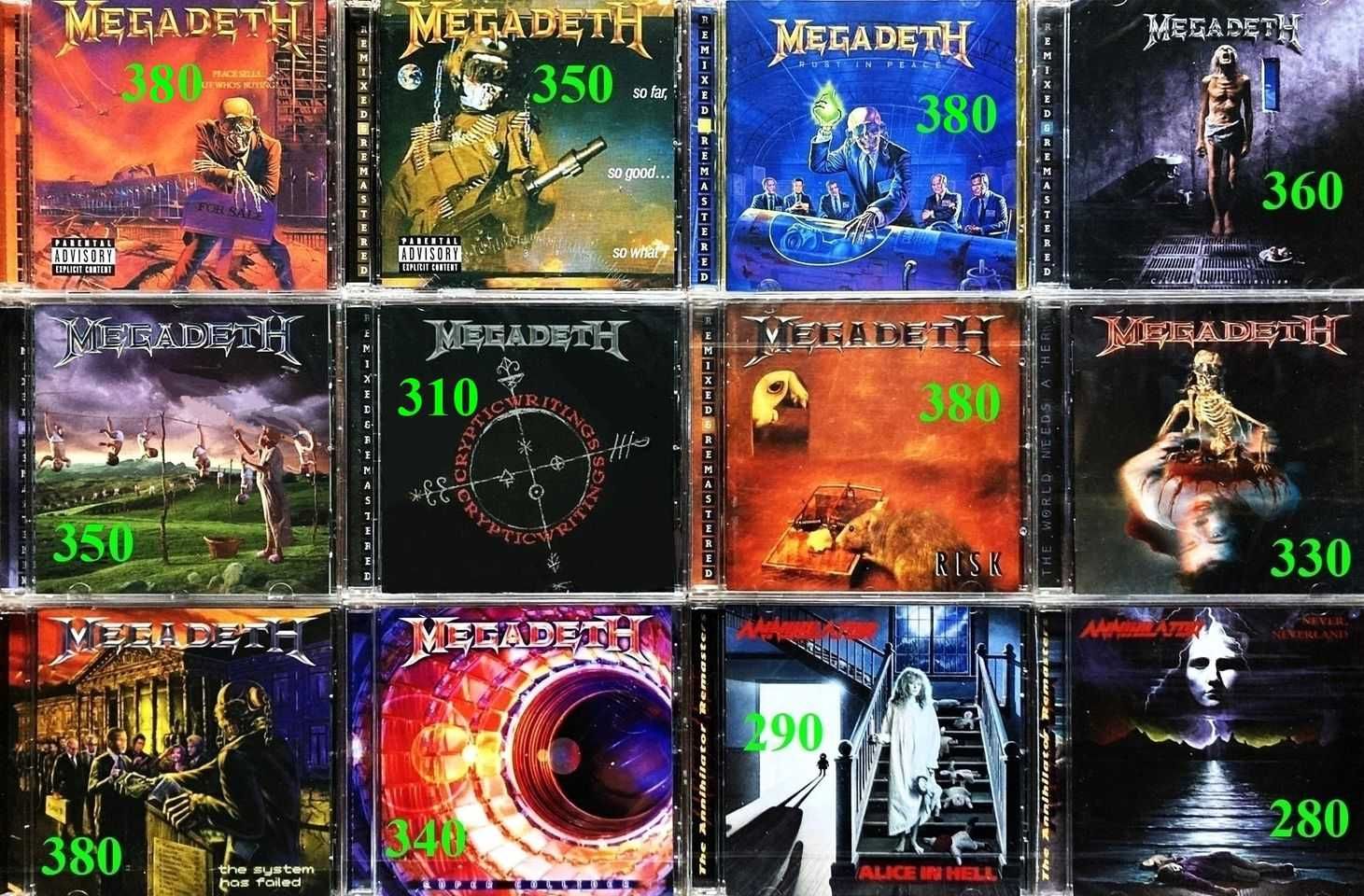 (10) Продам нові CD: Megadeth, Annihilator