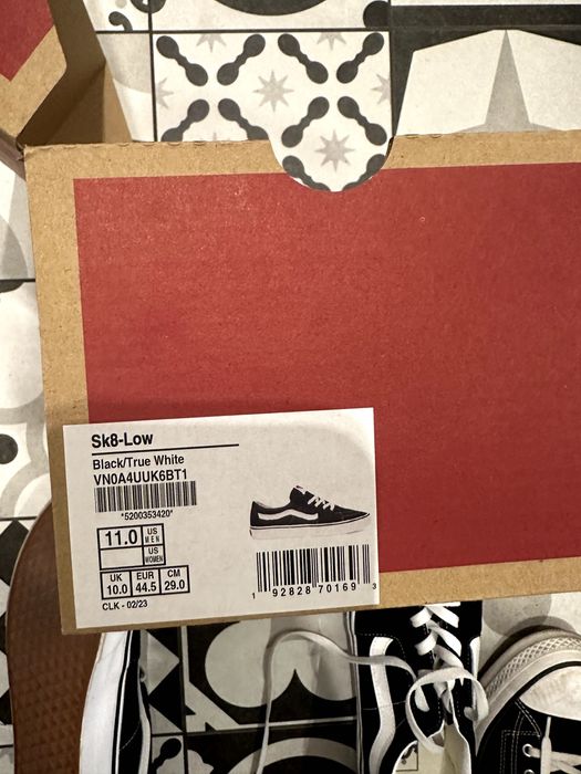 Buty Vans Sk8 Low , 44,5 , czerne