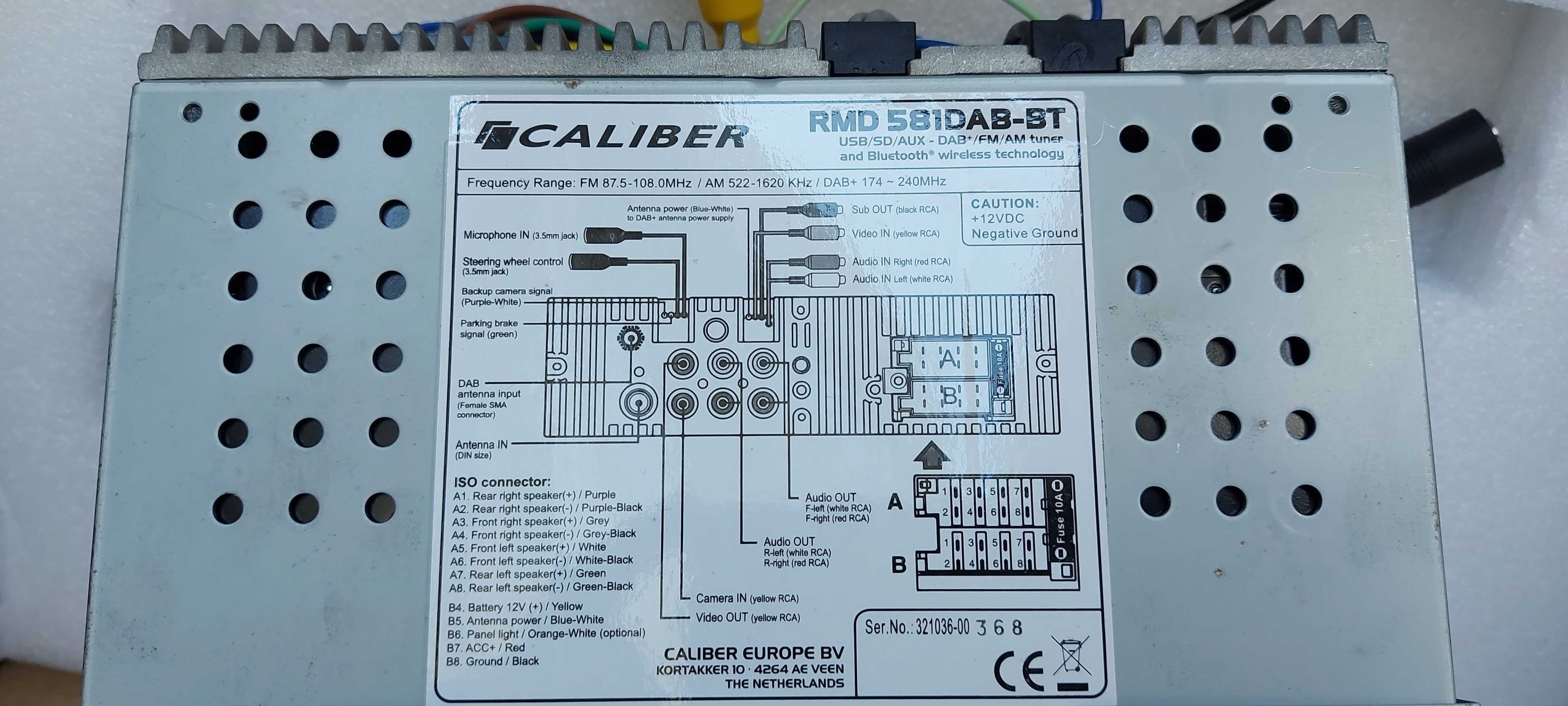 Auto Rádio RMD 581DAB-BT