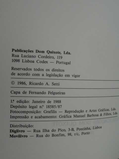 Conversas Com Vargas Llosa de Ricardo A. Setti - 1ª Edição