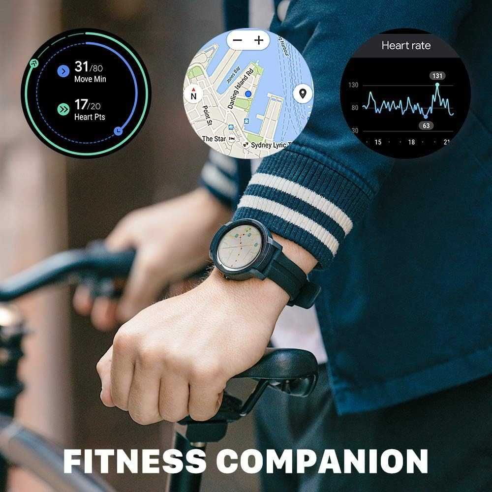TicWatch E2 Smartwatch AMOLED Android Wear GPS SpO2 połączenia POLSKI