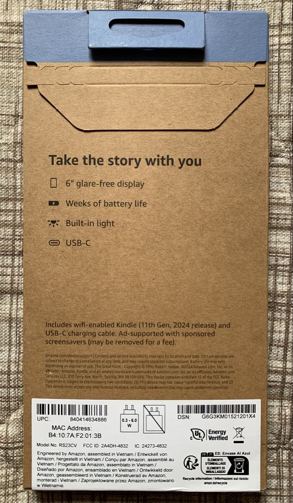 Amazon Kindle 11th Gen 2024 16Gb Black NEW ONLINE