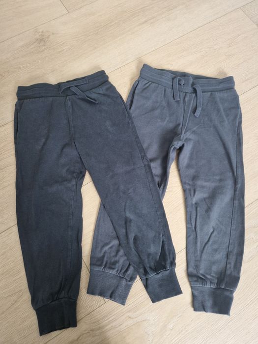 Spodnie dresowe chłopiec h&m 110 czarny szary