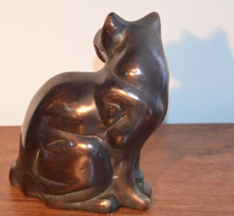 Estatueta GATO em liga de metais nobres