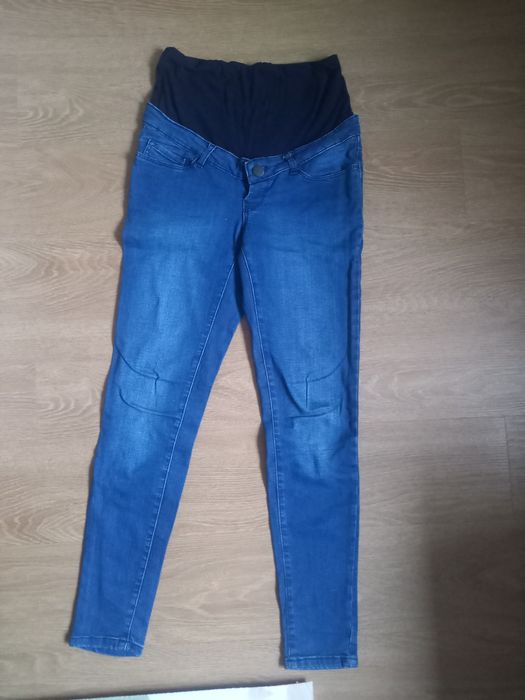 Spodnie jeansy ciążowe elastyczne z pasem Mothercare r 38 M
