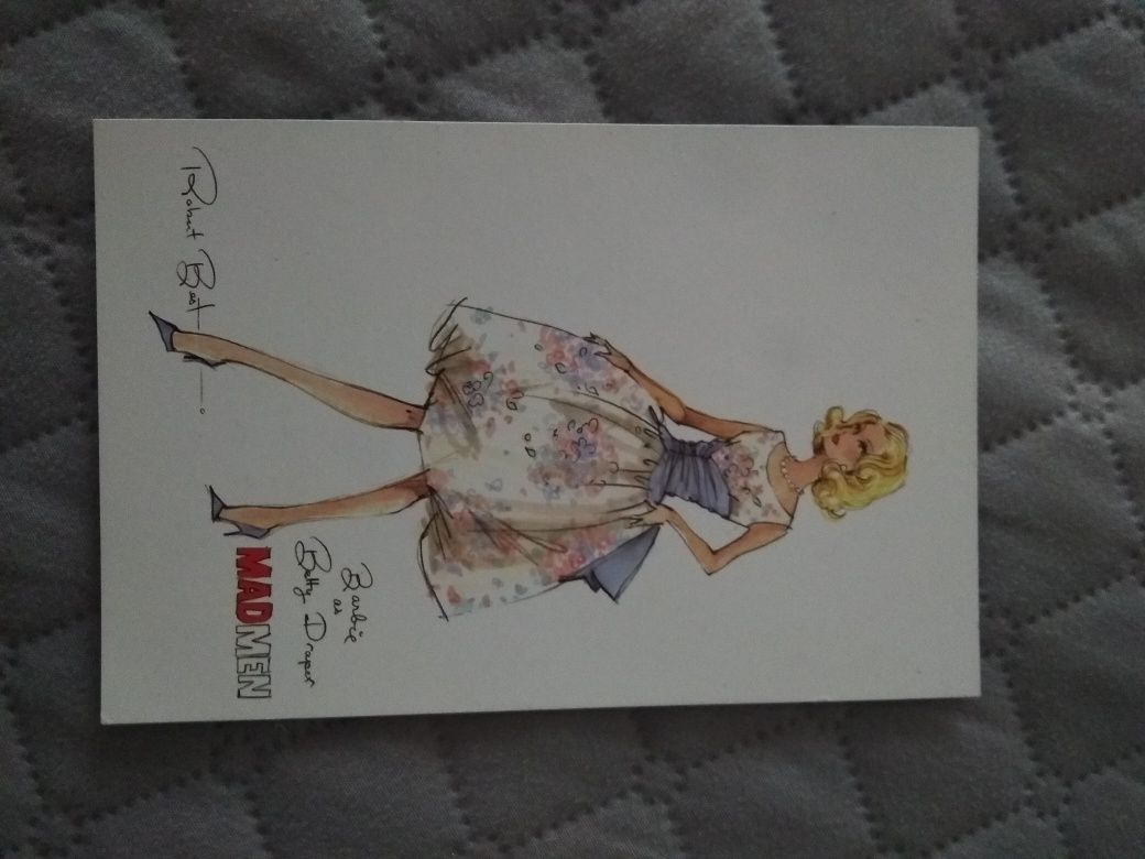 Poster postal Madmen barbie as Betty Draper coleccionável merchandise