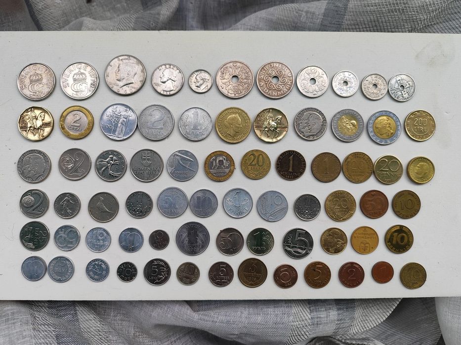 Zestaw monet- cały świat