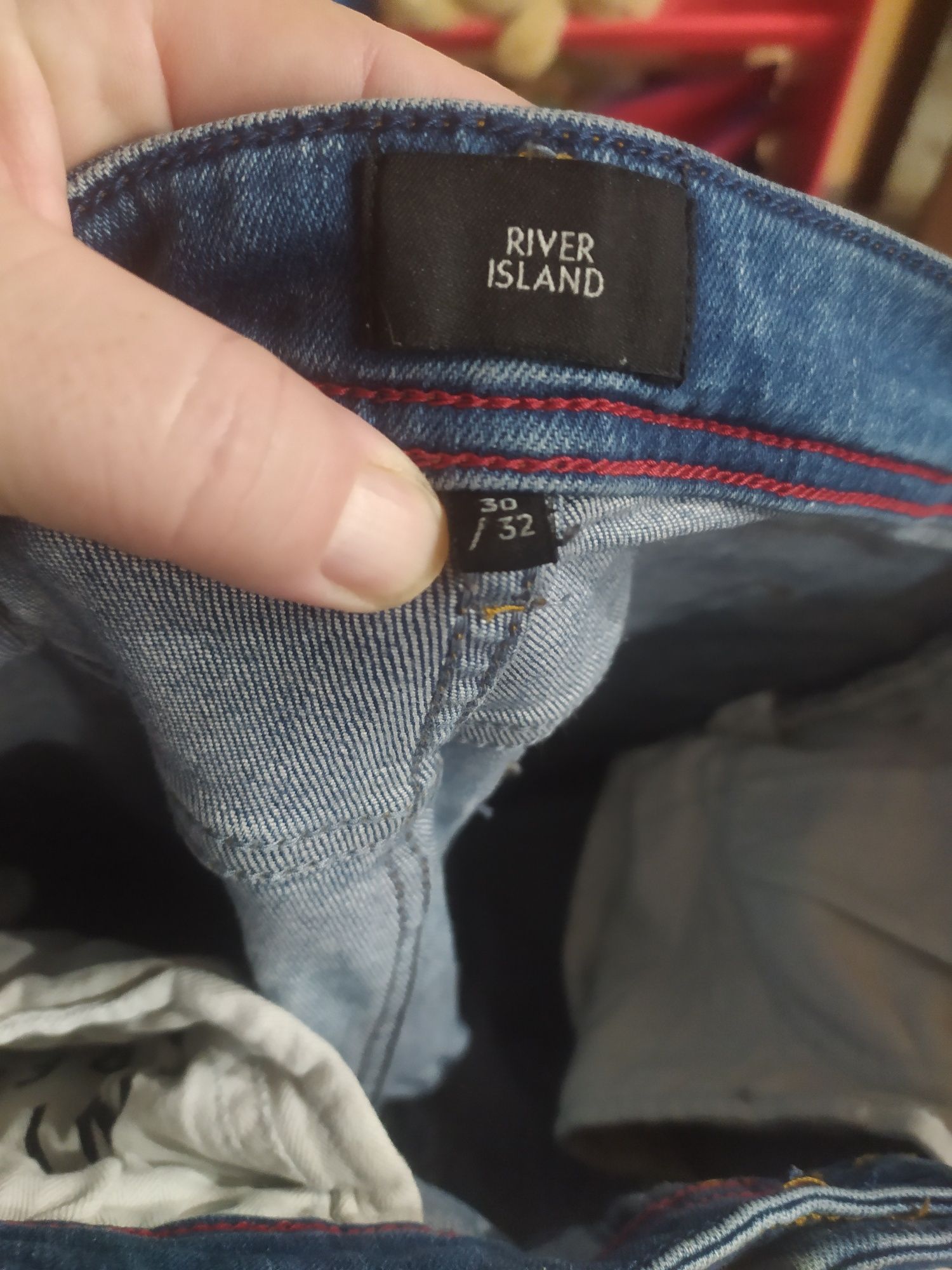 Spodnie jeansy dżinsy skinny bawełniane elastyczne 42 XL River Island