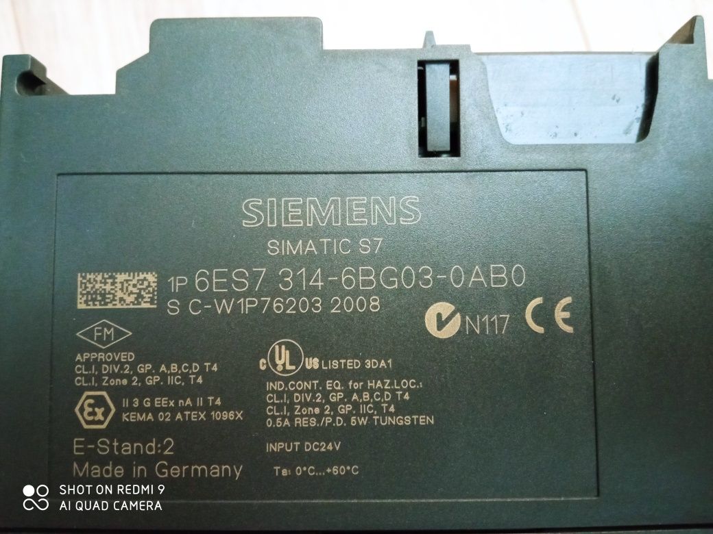 Siemens S7-300 plc 314 2ptp cpu
6es7-314-6BG03-0AB0