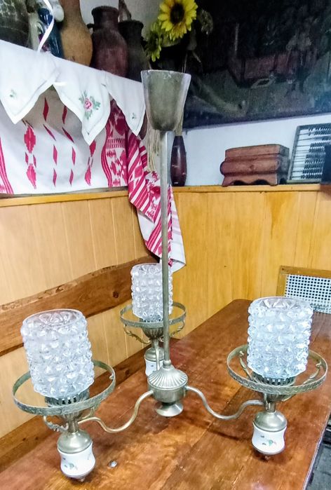 Люстра потолочная латунь