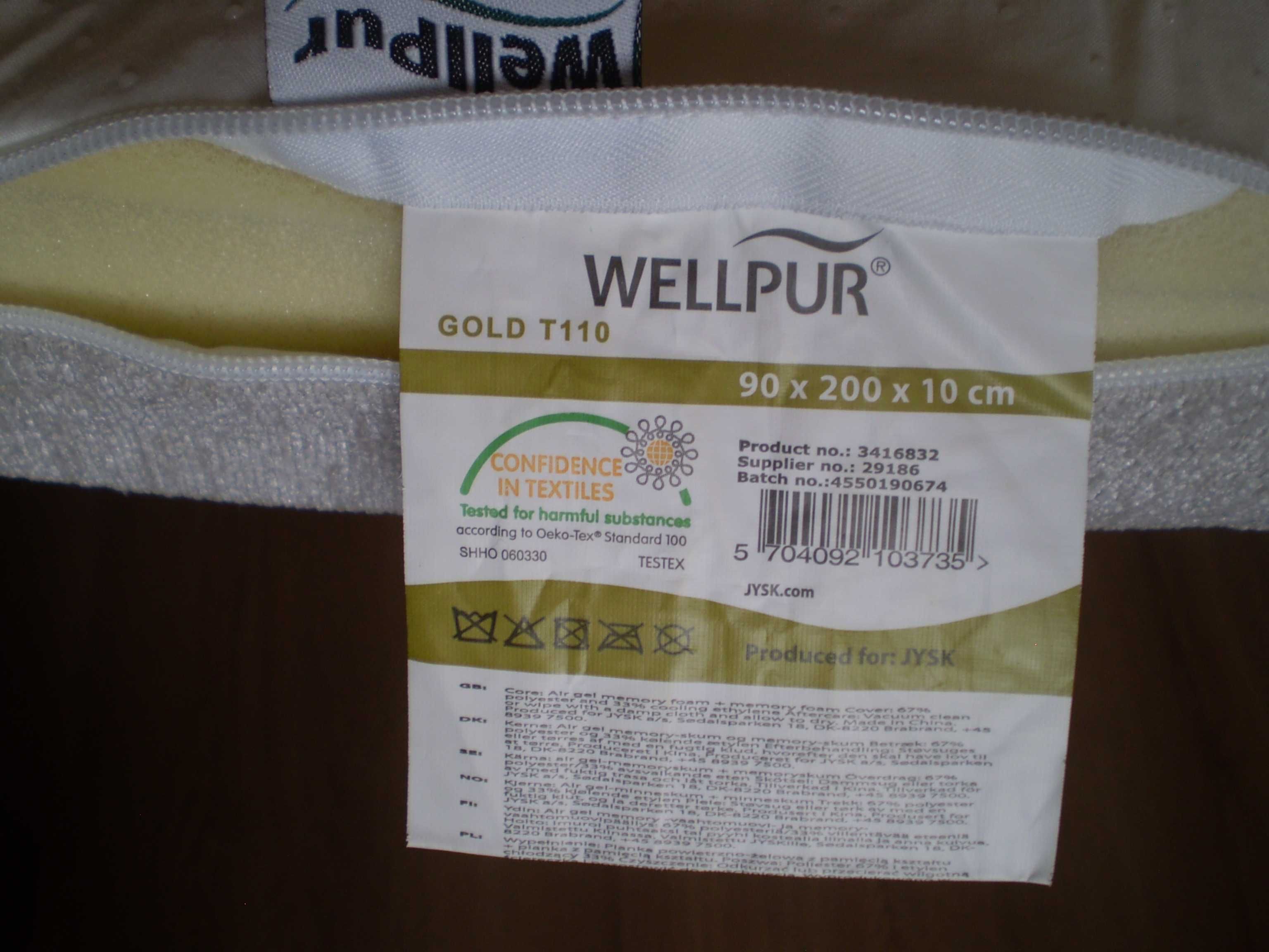 Materac WELLPUR GOLD T 110 90x200x10 cm  270zł .