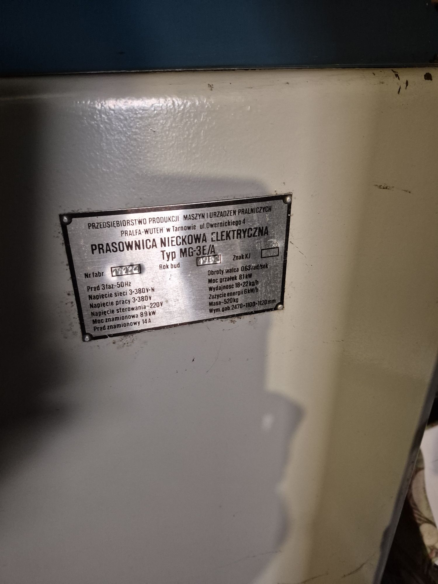 Magiel elektryczny/prasowalnica nieckowa