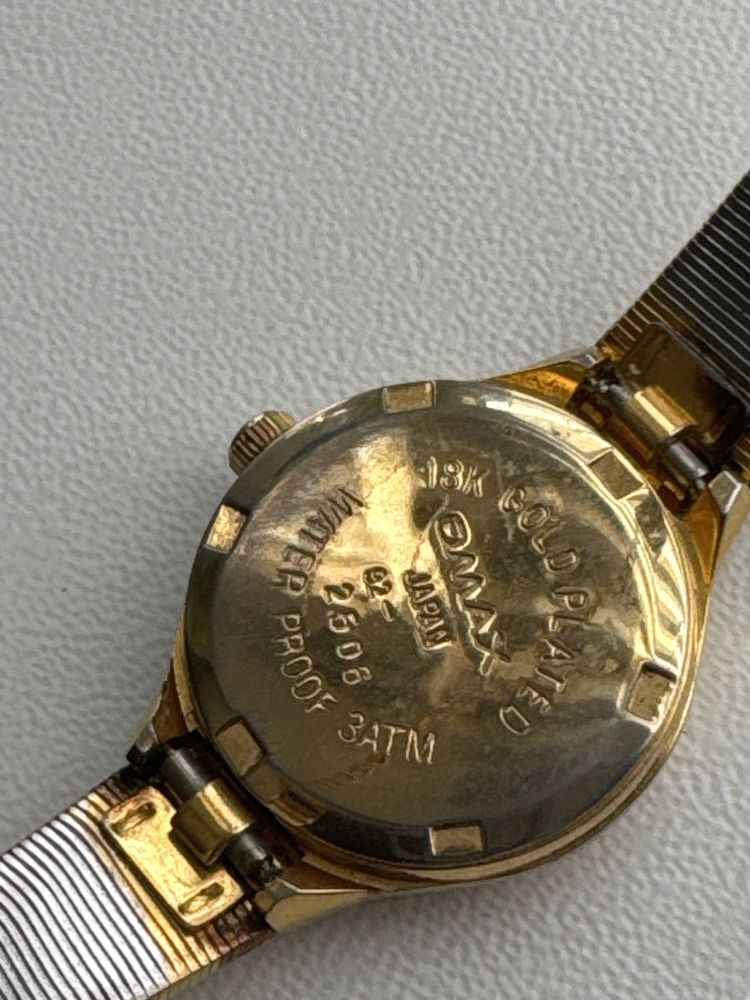 Zegarek omax quartz pozłacany