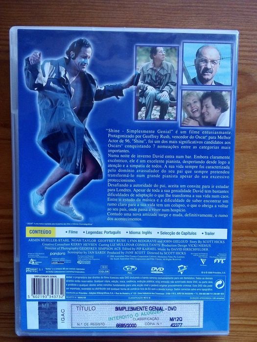 Shine Simplesmente Genial, Geoffrey Rush, Lynn Redgrave, Scott Hicks
