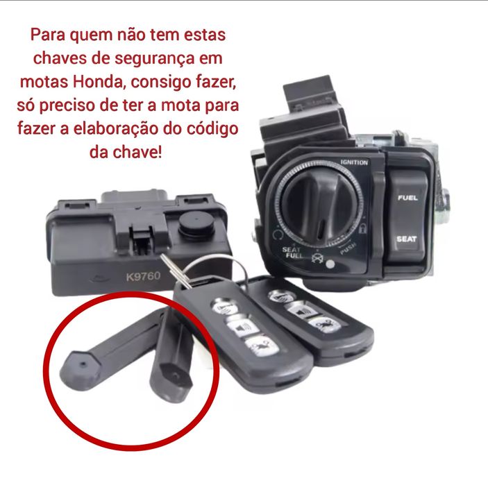 Elaboração de chave de segurança Honda
