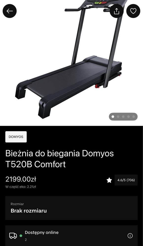 Sprzedam bieżnie do biegania Domyos T520B Comfort