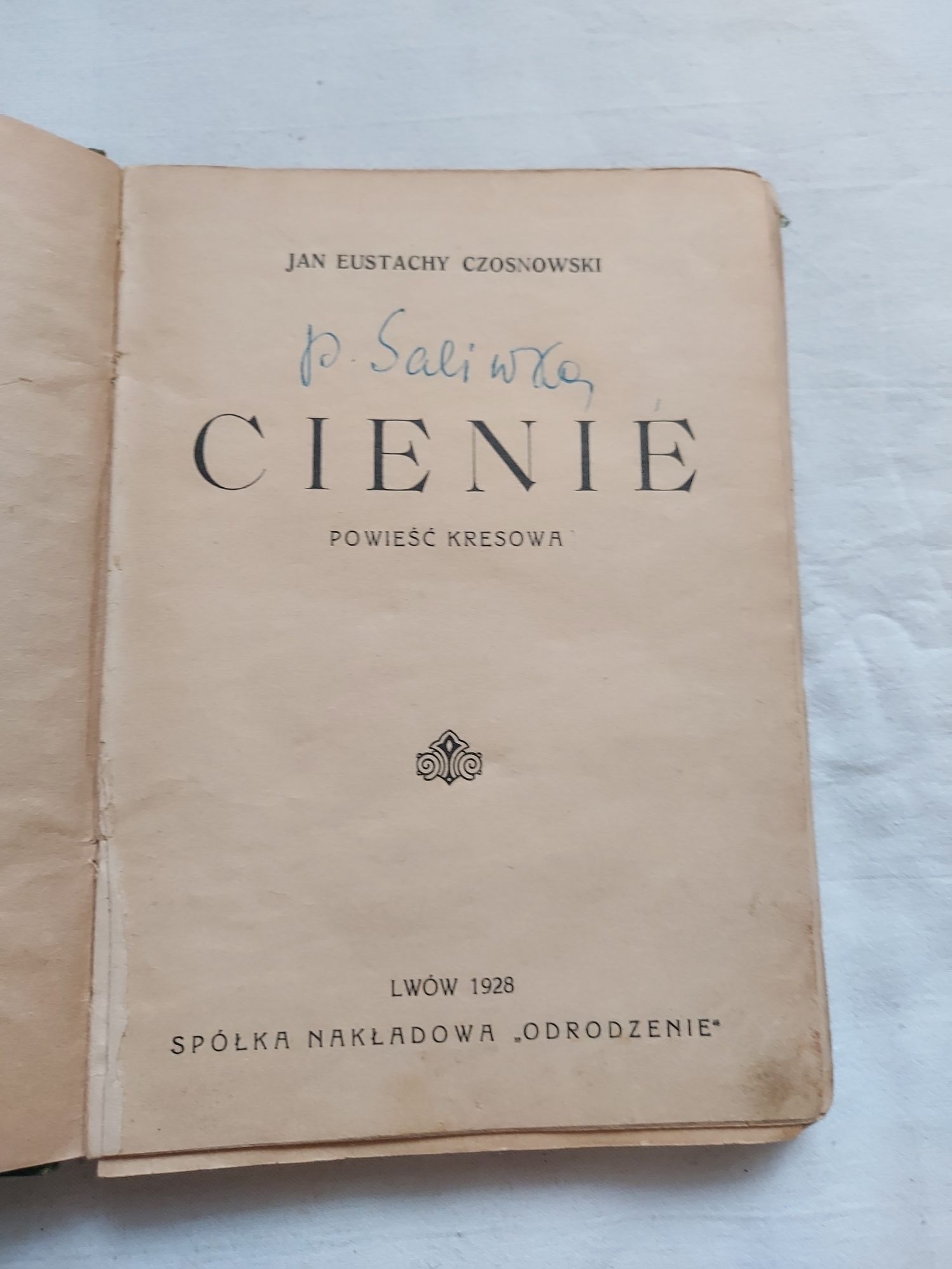 Stara Książka lwow 1928 cienie czosnowski