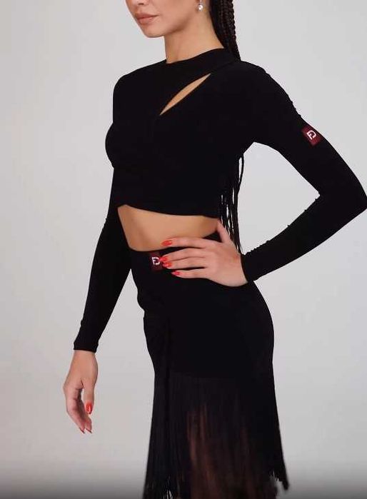 Топ чорний FD для тренувань для бальних танців