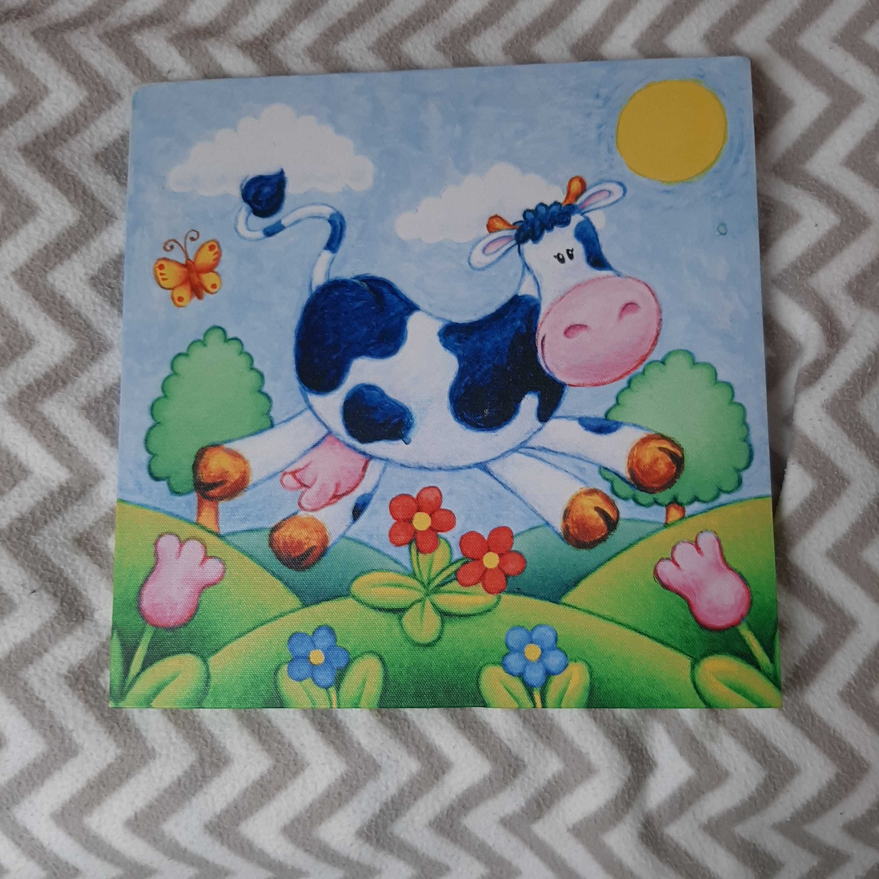 Obrazek obraz pokój dziecięcy dziecko ozdoba wystrój krowa krówka