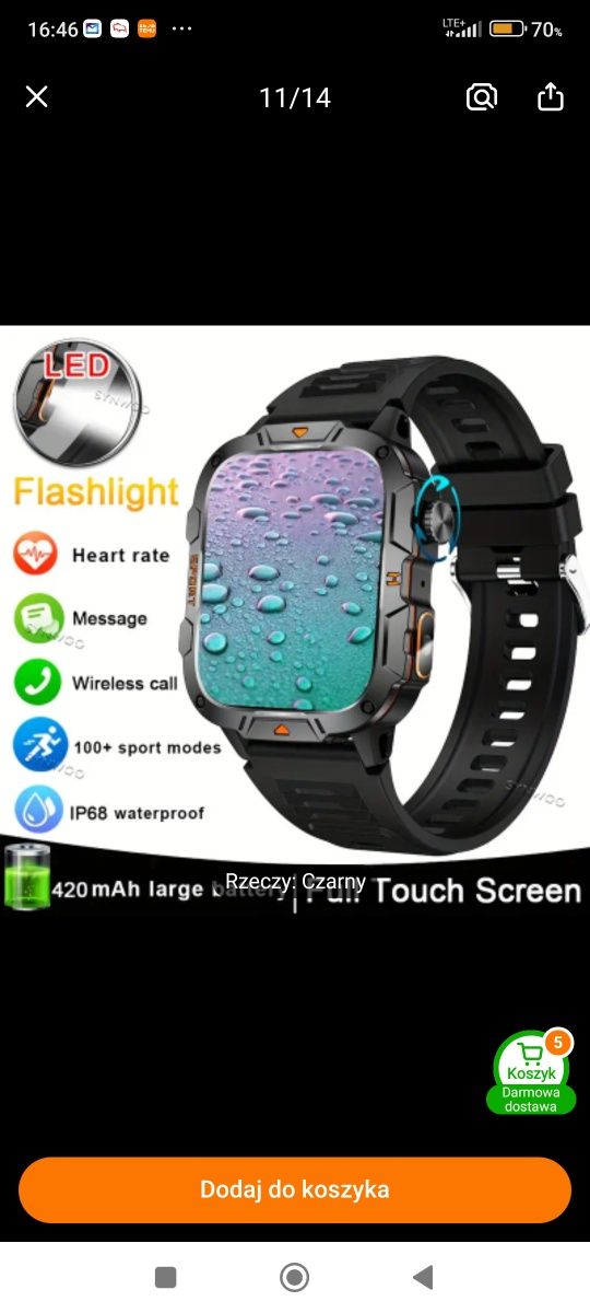 zegarek smartwatch NÓWKA SZTUKA