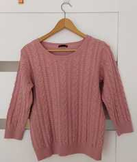 H&M sweter warkocz rękaw 3/4 S/M 38