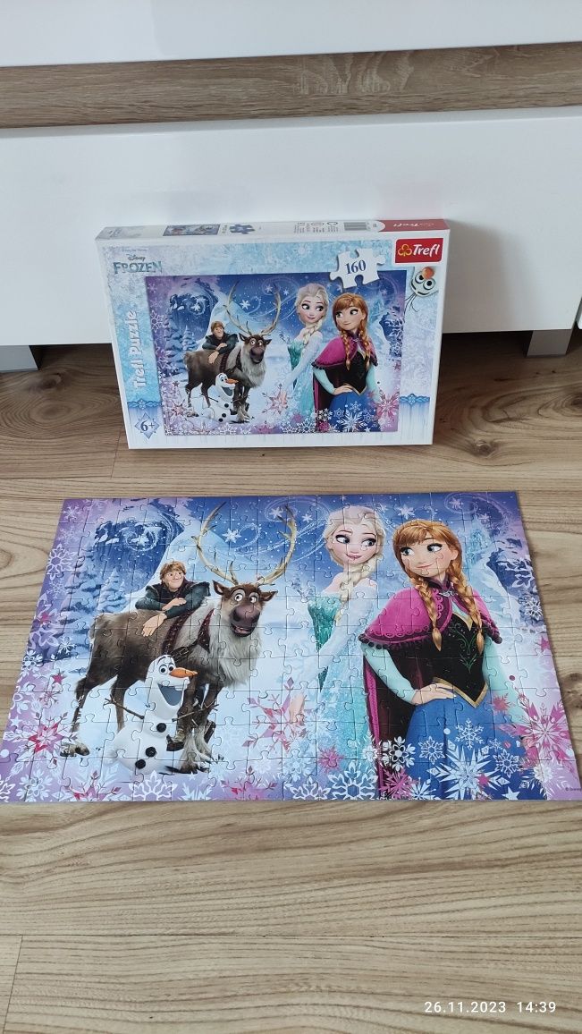 Puzzle Trefl Frozen Kraina Lodu Anna i Elza 6+ 160 puzzli