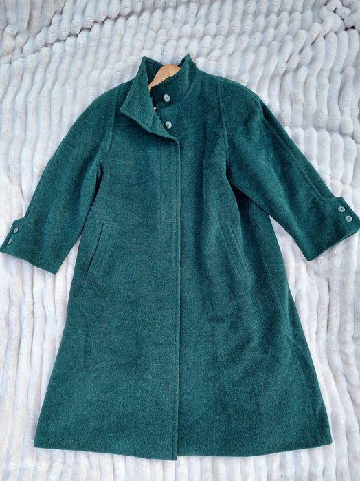 Женское шерстяное пальто батал