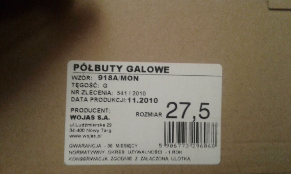 polbuty galowe wz Mon 918a firmy wojas