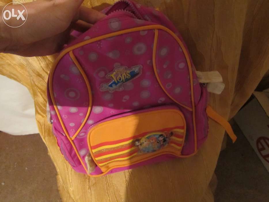 Mochila cor de rosa de menina com bonecas Tops Nancy NOVA