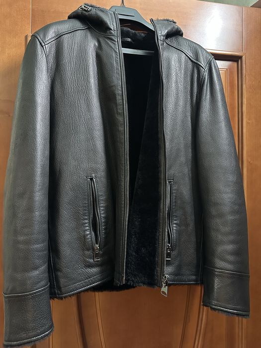 Дублянка чоловіча шуба 54 / L дубленка кожа мужская куртка овчина
