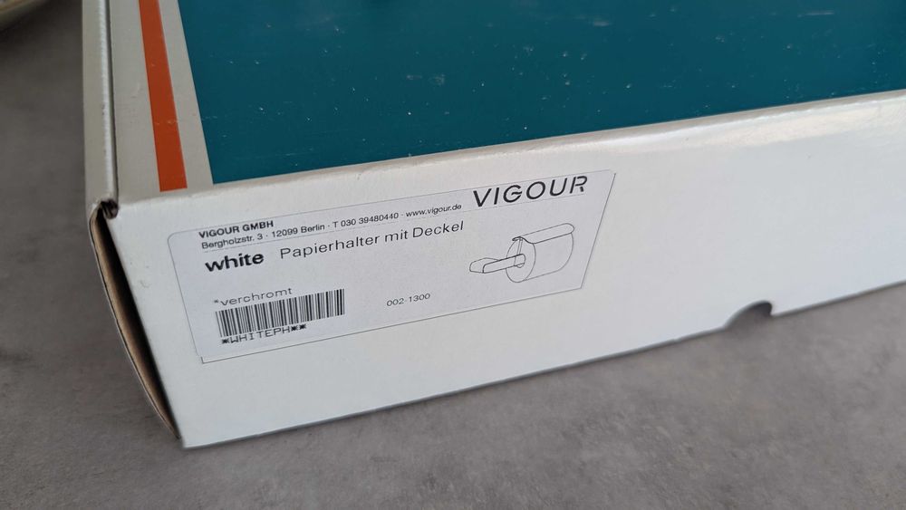 Uchwyt na papier toaletowy Vigour white