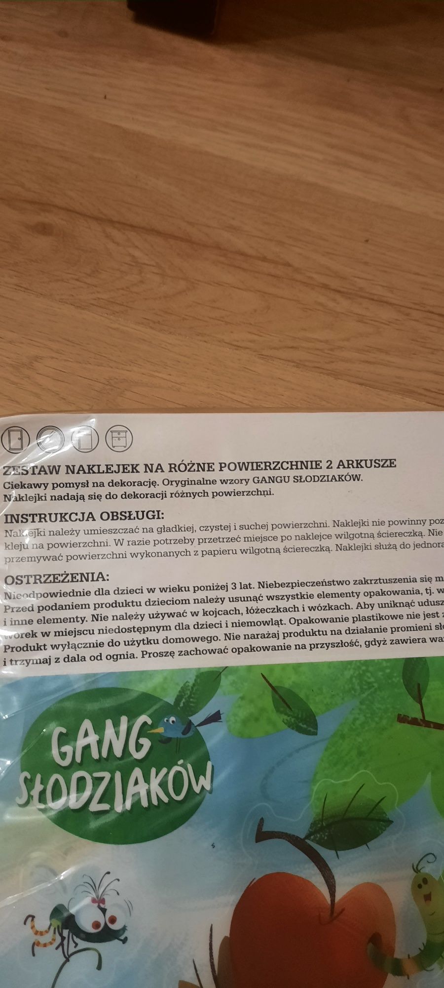 Gang słodziaków- zestaw naklejek + teczki a4 2szt nowe