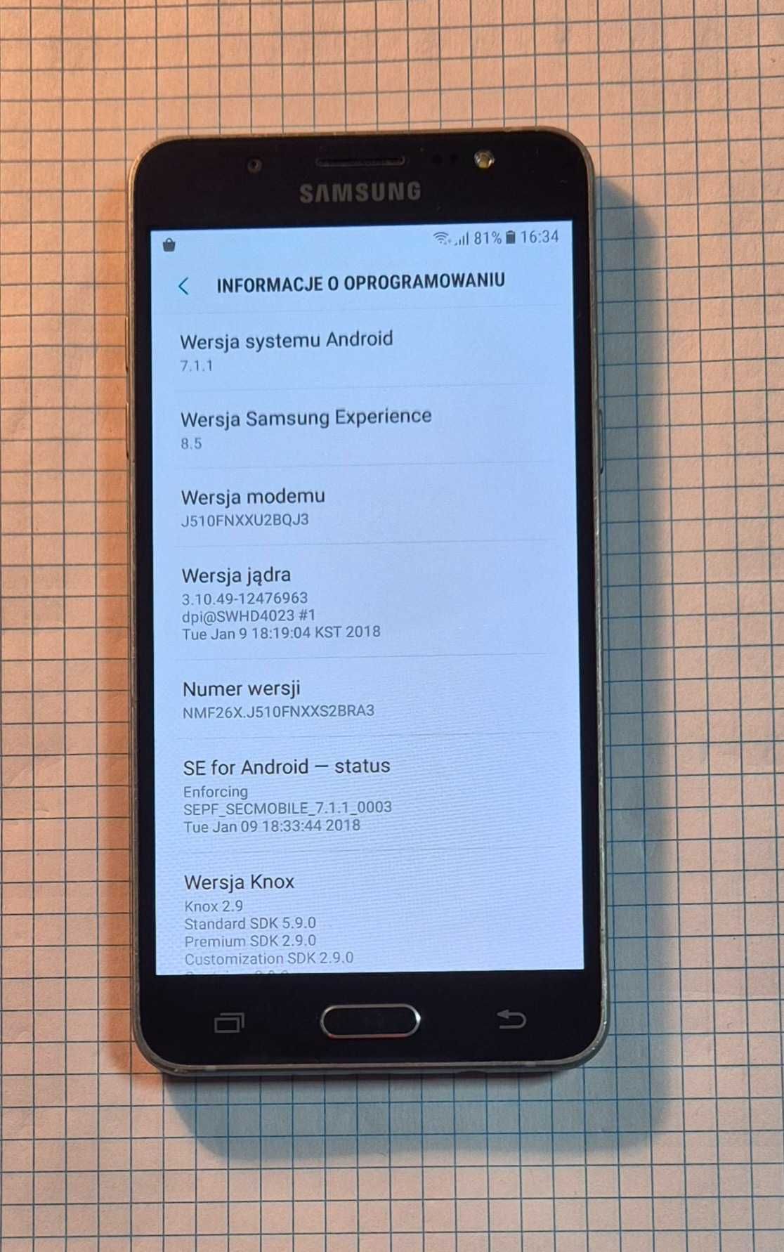 Samsung Galaxy J5 sprawny