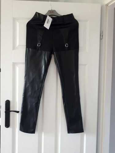 Boskie czarne spodnie ekoskóra Holywood Dream nowe z metką M/L