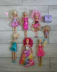 Zestaw 7 lalek Barbie tęczowa księżniczka Świeci  i gra Simba Mattel
