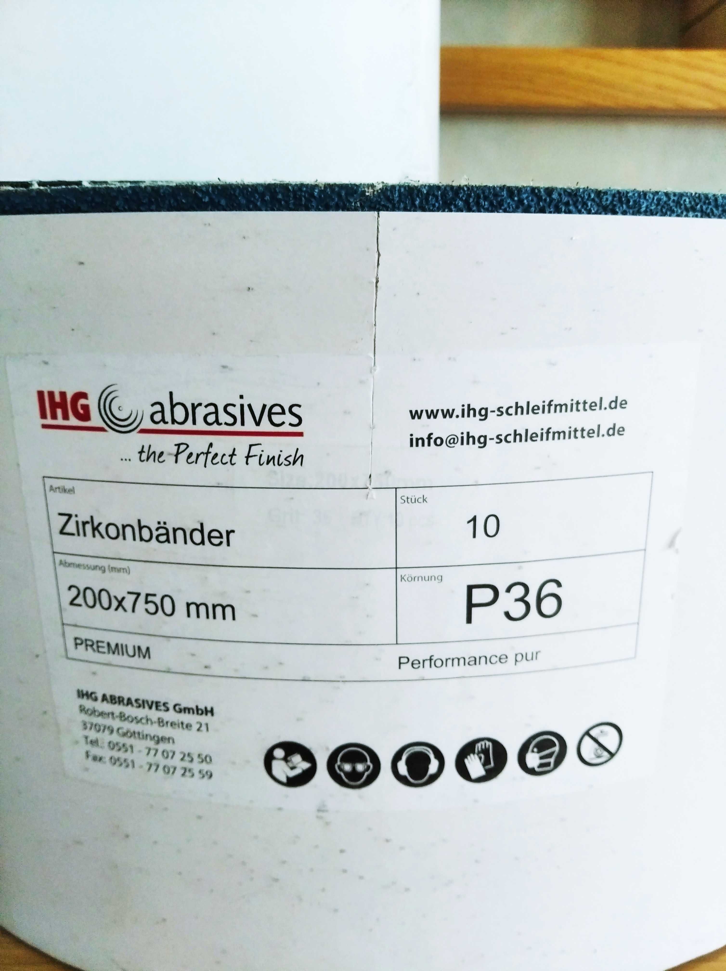 Pas ścierny, Taśmy na cykliniarkę - komplet P 36, P 80, P 120