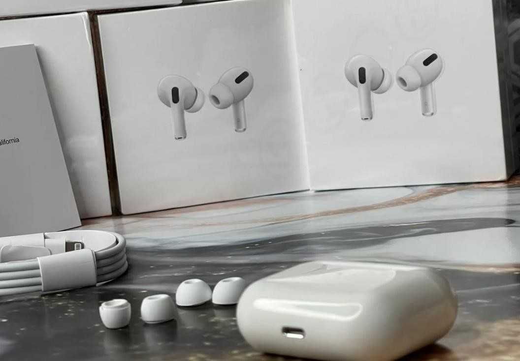 Топові Навушники AirPods Pro з шумоподавленням 1в1 +чохол
