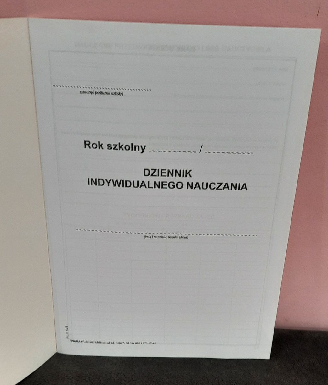 Dziennik indywidualnego nauczania wamax