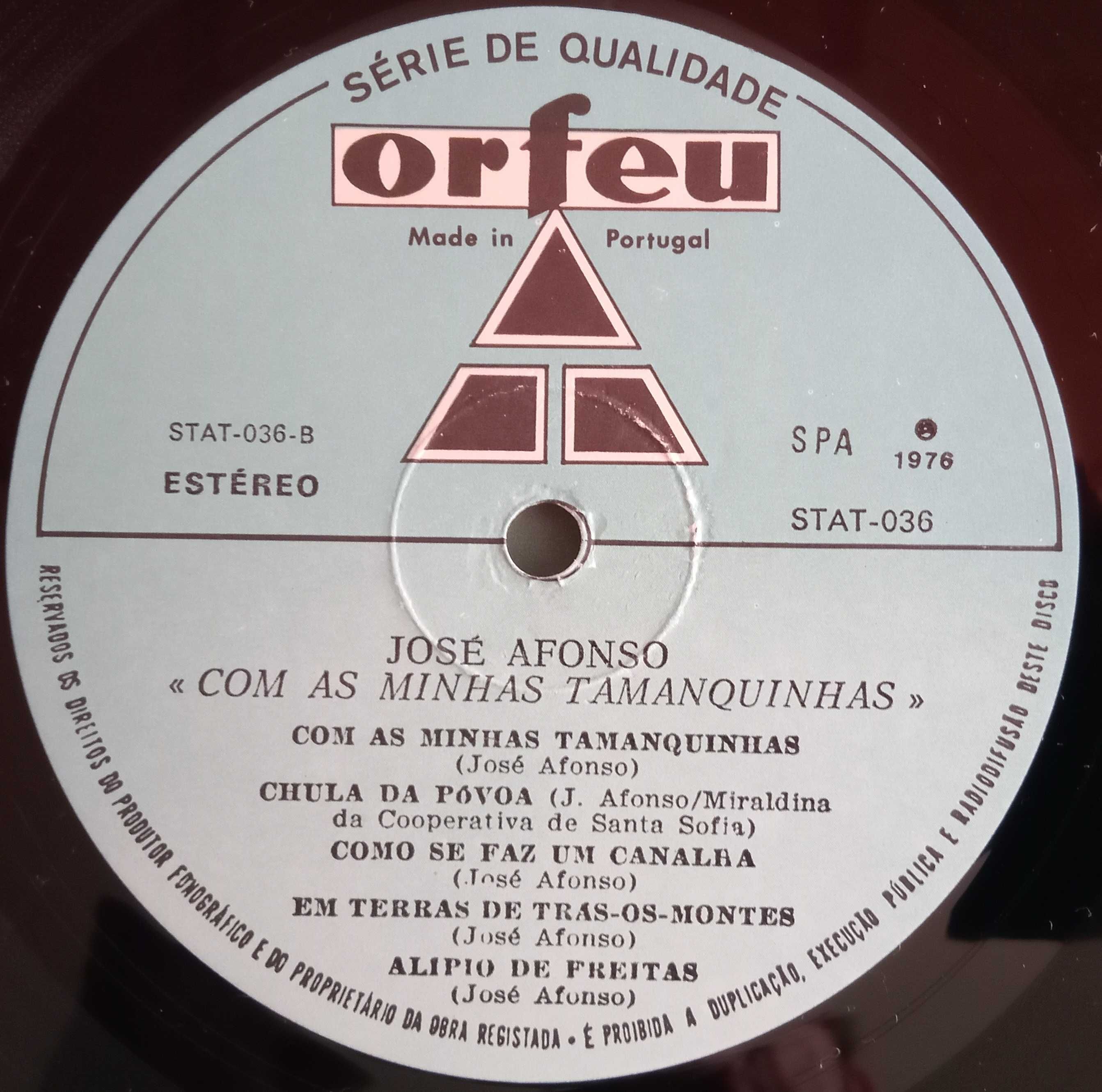 José Afonso	- - - - -		Com as Minhas Tamanquinhas	- - - - -	LP