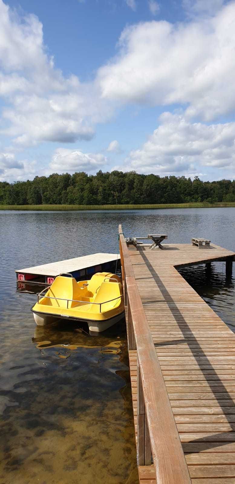 Domek nad jeziorem letniskowy prywatna plaża okolice Wigier