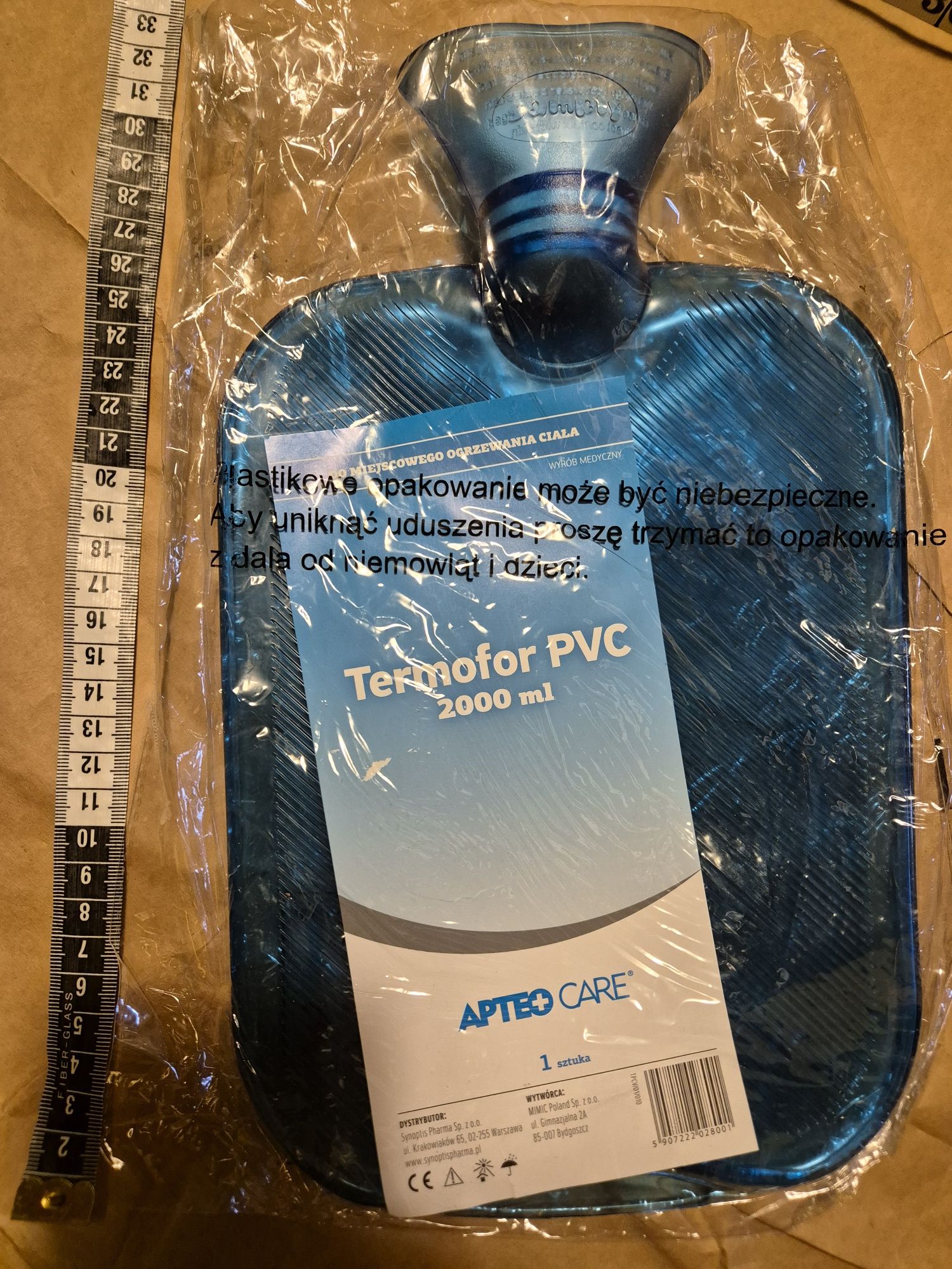 Termofor 2000ml PVC 2 litry do miejscowego ogrzewania ciała