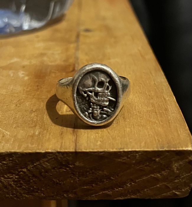 Anel de Prata Caveira “Van Gogh”